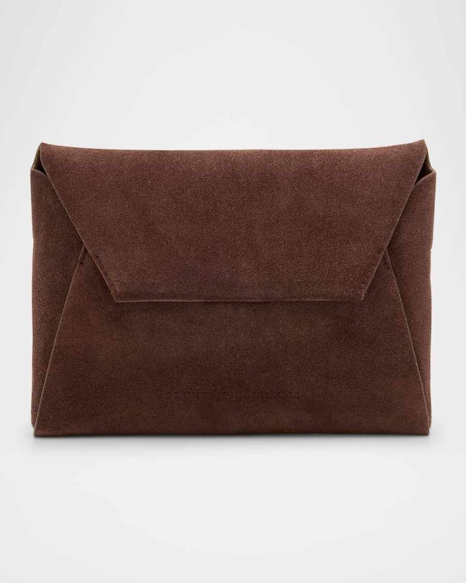 Duo Monili Suede Pouchette Crossbody Bag
